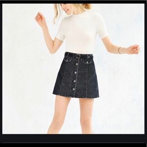 Urban outfitters high rise corduroy black skirt